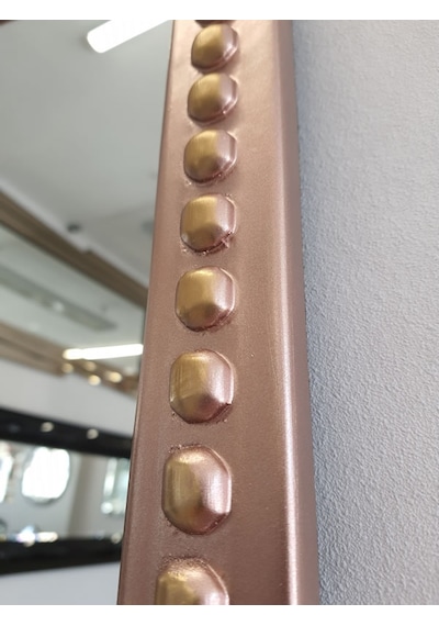 Ayna Denizi Lady Copper Gold Model Rose Gold Altın Renk Dekoratif Ayna Altın