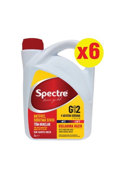 Spectre Antifriz Aracına İyi Bak Araçlar İçin 6 X 3 Litre