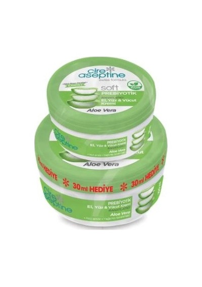 Cire Aseptine Soft Aloe Vera El Yüz ve Vücut Kremi 100 ML + Aloe Vera El Yüz ve Vücut Kremi 30 ML