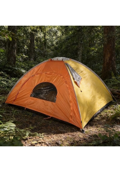 Buffer 4 Kişilik Yarı Otomatik Kamp Çadırı Suya Dayanıklı, Hızlı Kurulumlu Outdoor Aile Çadırı, Doğa, Kamp Ve Piknik Turuncu