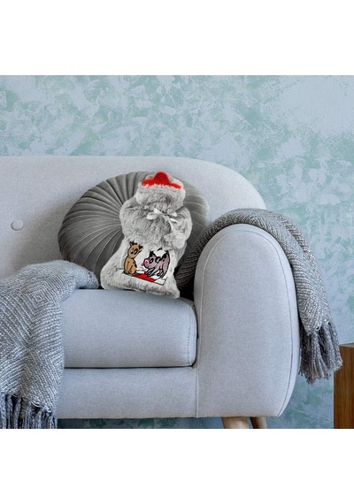 Biggdesign Dogs Gri Peluş Sıcak Su Torbası Genel