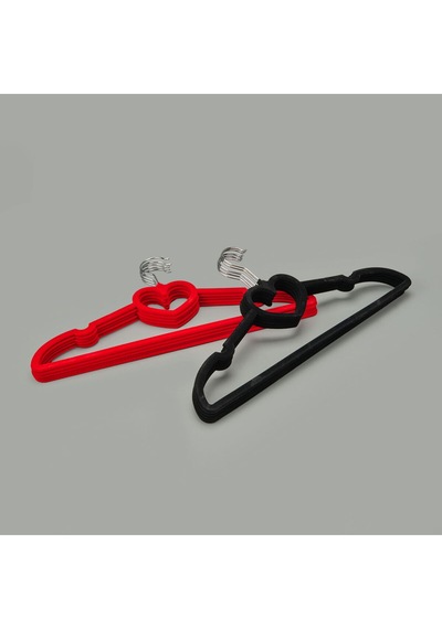 5'li Kadife Askı - Asorti - 42 Cm Belirtilmemiş Çok Renkli Tr Diğer