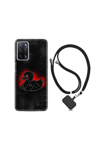 Oppo A55 Kılıf Boyun Askılı Black Duck 1688