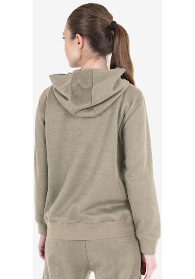 Lescon Bej Kadın Kapüşonlu Sweatshirt 23n-2106