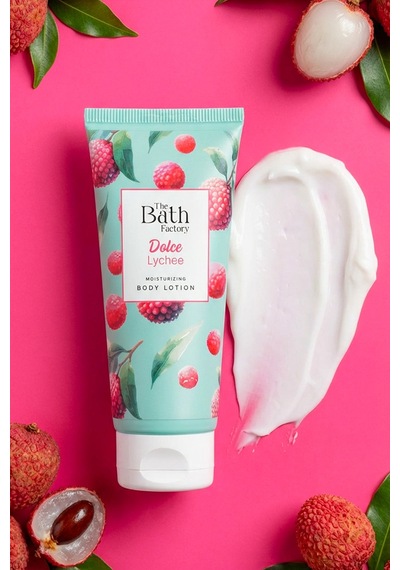 The Bath Factory Liçi Aromalı Duş Jeli + Liçi Aromalı Peeling + Liçi Aromalı Vücut Losyonu