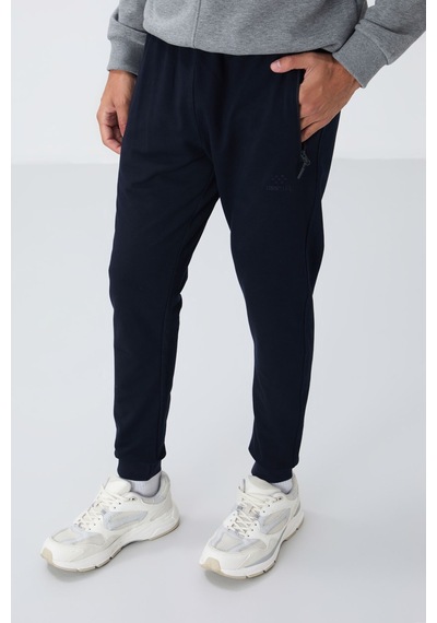 TOMMYLIFE Tommy Life Lacivert Fermuar Cepli Standart Kalıp Jogger Erkek Eşofman Alt - 84651 TOMMYLIFE Tommy Life Lacivert Fermuar Cepli Standart Kalıp Jogger Erkek Eşofman Alt - 84651
