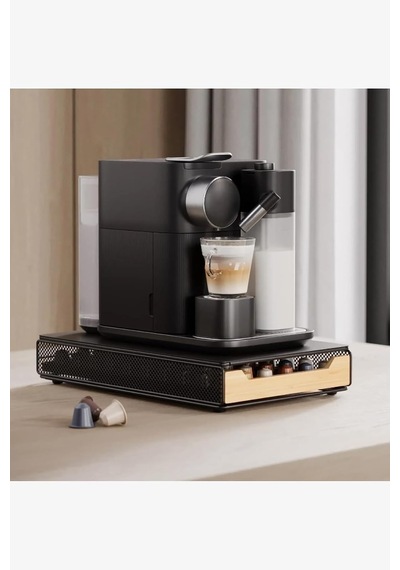 Siyah Kahve Kapsül Standı Nespresso  Kapsül Uyumlu. Tek Ebat Ayarlanabilir Dimi Yok