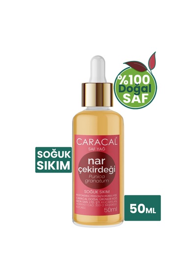 Caracal Doğal Nar Çekirdeği Yağı 50 Ml %100 Saf Saç Vücut Yüz Bakım Yağı