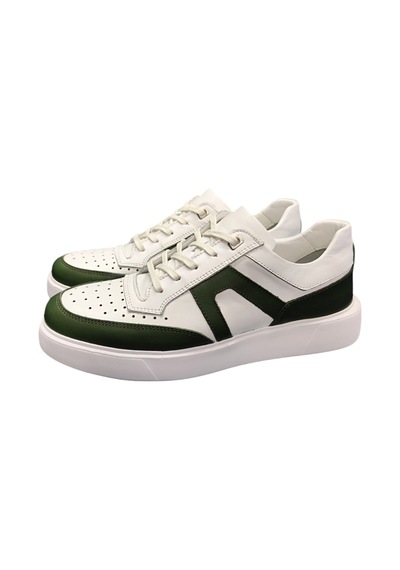 King Paolo King Shoes Yeşil Beyaz Erkek Sneaker Beyaz - Yeşil