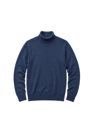 Battalmoda Erkek Büyük Beden İndigo Tam Balıkçı Pamuklu Kazak 3xl-4xl-5xl-6x