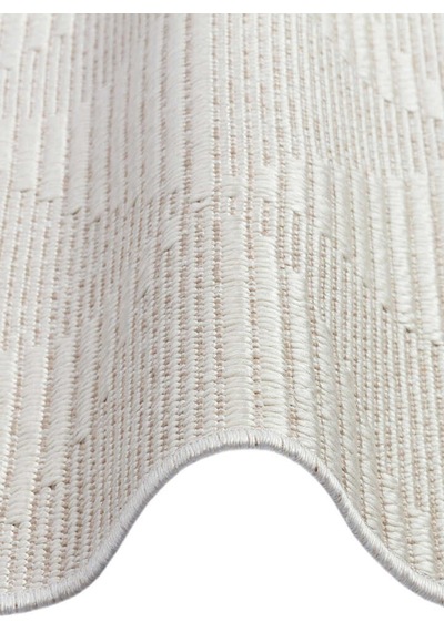 Kaymaz Yıkanabilir Doğal Dokulu Krem Dekoratif Sisal Oval Halı Siesta 1509