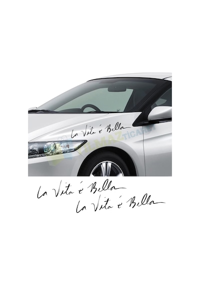 Hayat Güzeldir La Vita E Bella Oto Sticker Etiket Yapıştırma 2 Ad