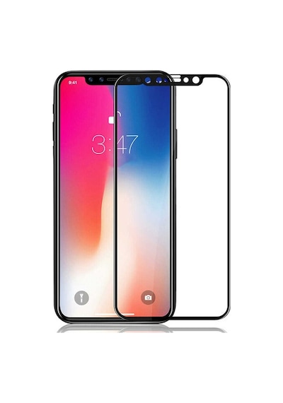 Apple Uyumlu iPhone 12 Pro Davin 5D Cam Ekran Koruyucu Siyah