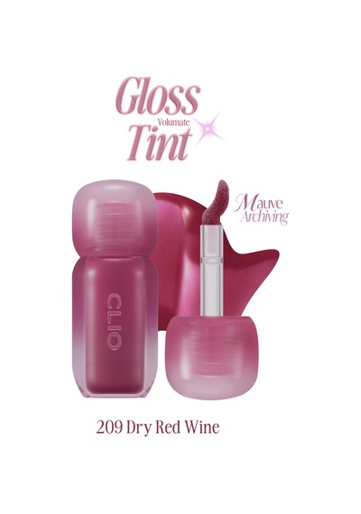 Pigmentli, Parlak Bitişli Dolgunlaştırıcı Lip Gloss Clıo Volumate Gloss 209 Dry Red Wine