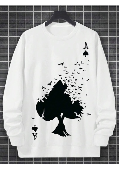 Startmore Adrift Ass Renkli Oversize Bisiklet Yaka Pamuklu Sweatshirt Beyaz Beyaz