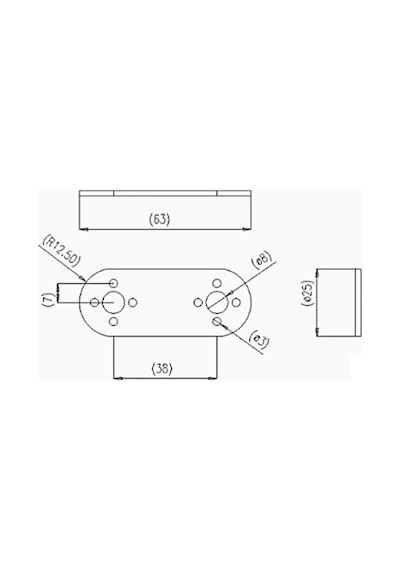 Servo Braket Düz 25mm X 63mm Motor Metal Montaj Parçası Mg995 Mg996r S3003 Td-8120mg