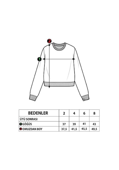 Toontoy Kız Çocuk Nakışlı Peluş Sweatshirt Mor
