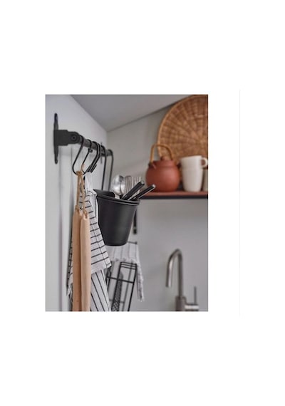 Ikea Hultarp Banyo Askısı 5 Kancalı 5'li 1.8 X 5 X 7 Cm Siyah