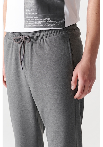 Avva Erkek Gri Basic Beli Lastikli Duble Paça Jogger Pantolon E003000 Gri