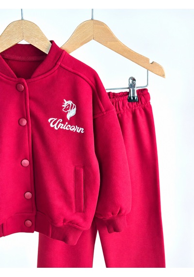 Elzo Collection Unisex Çocuk Unicorn Nakış İşlemeli Bordo Kolej Ceket Eşofman Alt Üst Takım Elzo Collection Unisex Çocuk Unicorn Nakış İşlemeli Bordo Kolej Ceket Eşofman Alt Üst Takım