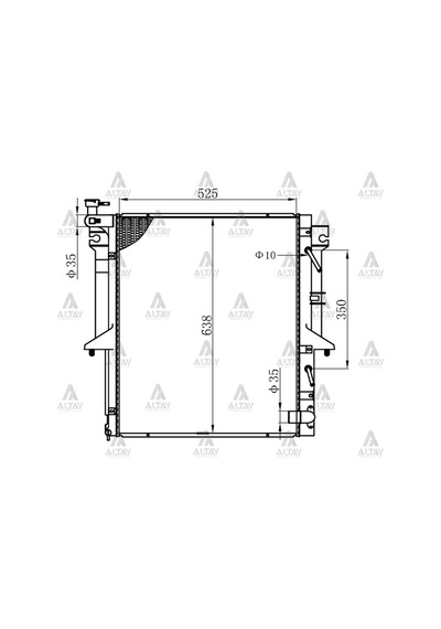 Mitsubishi L-200 2006-2015 Radyatör Su 26mm 1350a183