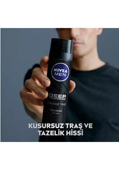 Nivea Deep Dimension Tıraş Köpüğü 200 Ml X 3 Adet