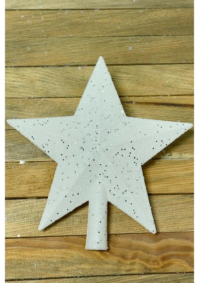 Beysüs Yılbaşı Çam Ağacı Tepe Yıldızı Beyaz 14 Cm Diğer