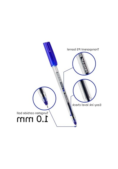Şeffaf Üçgen Tükenmez Kalem, 1.0 Mm, 50 Adet ---