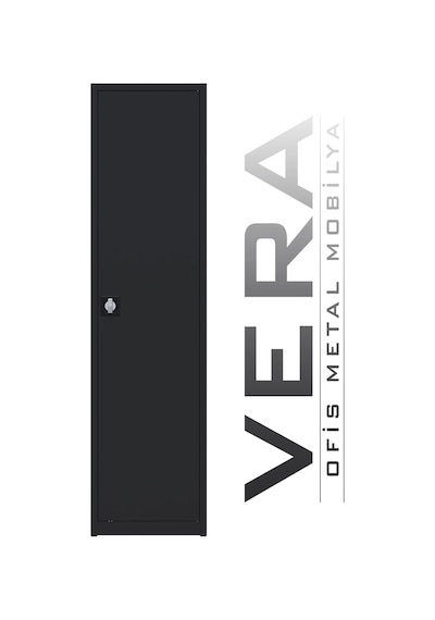Çelik Dosya Dolabı Metal Dolap Ofis Dolapları Arşiv , Garaj , Bahçe , Kiler , Balkon 50x60x180 Siyah / Siyah