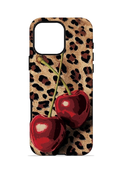 Velvoria Valestra Leopar Kiraz Apple Apple iPhone Uyumlu 16 Pro Max Magsafe Koruma Kılıfı Valestra Magline - Leopar Kiraz