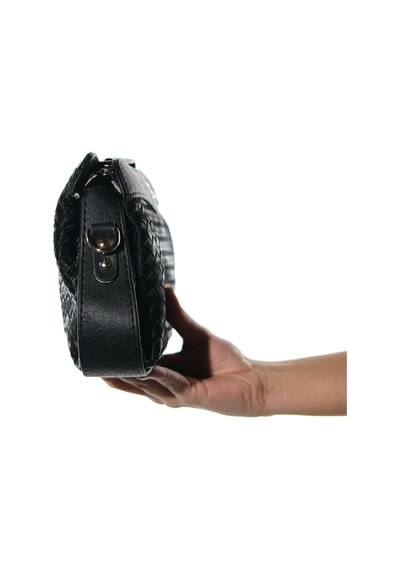 Luvishoes 1471 Siyah Örgü Kadın Çapraz Çanta
