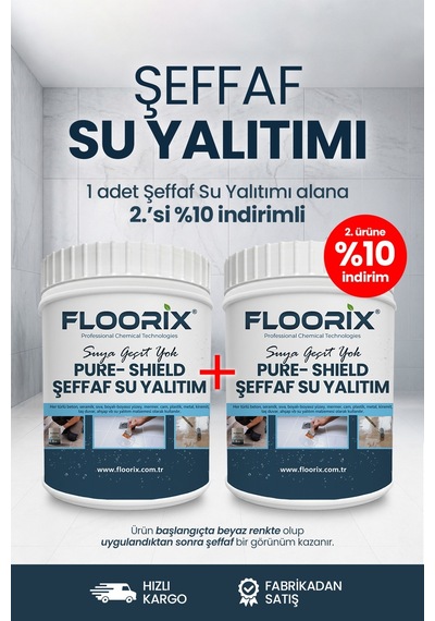 Floorix Şeffaf Su Yalıtımı 1kg + 1kg