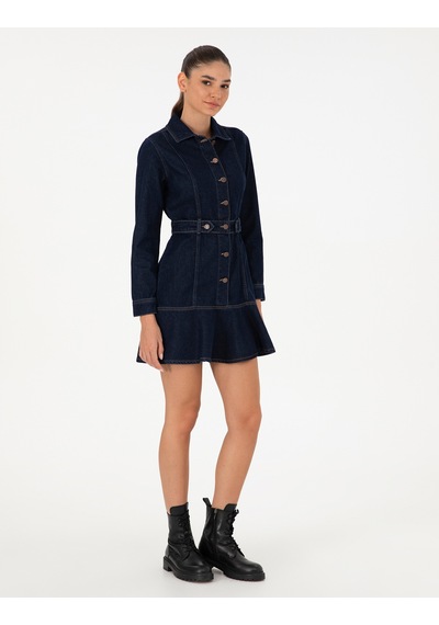 Pierre Cardin Kadın Mavi Elbise Jean 50297072-vr036 Mavi