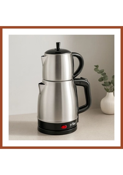 Bezos 2in1 Çaycı & Kettle Elektrikli Çay Makinesi 1.7l + 0.7l Çelik Pro