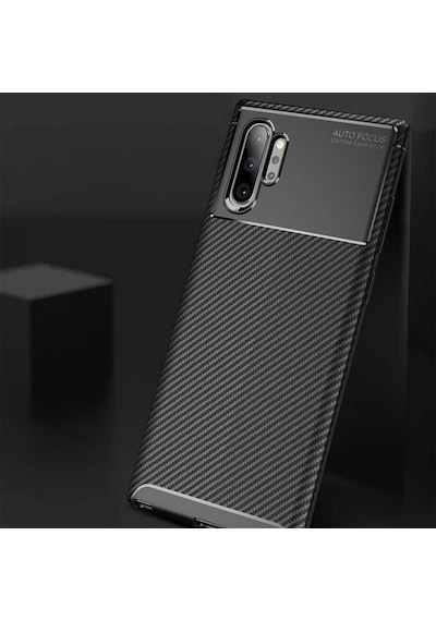 Samsung Galaxy Uyumlu Note 10 Plus Karbon Görünüm Negro Silikon Kilif 545333738