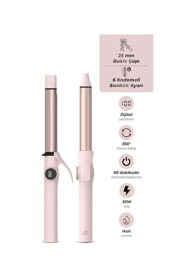 Ks-625 Profesyonel Dijital Saç Maşası 25 Mm, Led Ekranlı, 140-200 C Isı Ayarlı