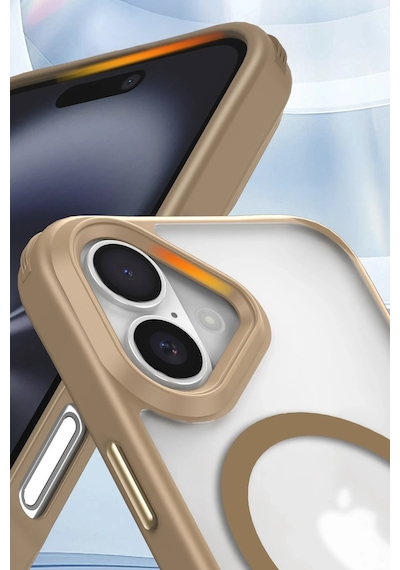Newface - 6 - Apple Uyumlu iPhone 16 Plus Kılıf Enka Magsafe Silikon Kılıf - - Kmrsfres - Titan Gri