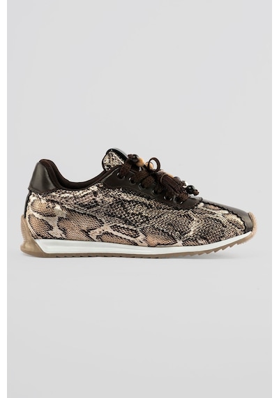 Mubiano Kadın Sneaker Yılan Desenli Bağcıklı Spor Ayakkabı Veska Kahverengi Kahverengi Mubiano Kadın Sneaker Yılan Desenli Bağcıklı Spor Ayakkabı Veska Kahverengi Kahverengi