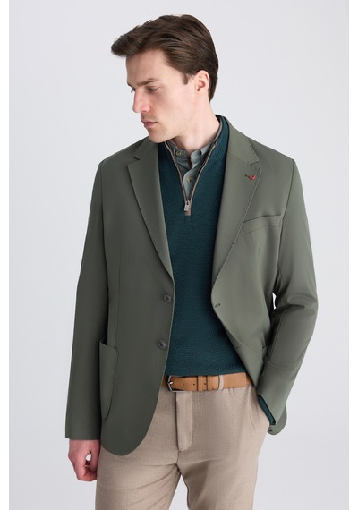 D's Damat Ds Damat Comfort Haki Düz Kumaş Ceket 5hc04st15404m H01