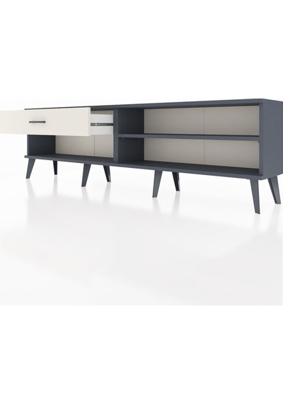 Arges Tv Ünitesi Tek Raflı Tek Çekmeceli 176x30x51 Antrasit-antrasit/aytaşı Antrasıt/aytası Arges Tv Ünitesi Tek Raflı Tek Çekmeceli 176x30x51 Antrasit-antrasit/aytaşı Antrasıt/aytası