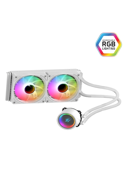 Gametech Hydra 240mm Beyaz Dereceli Argb Sıvı Soğutma Sistemi