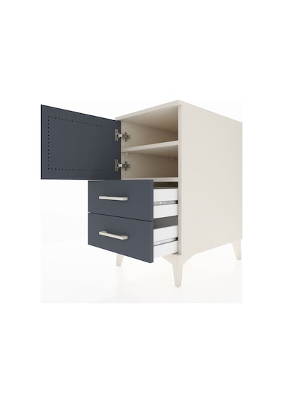 Kronos Komodin 2 Raflı 2 Çekmeceli Tek Kapaklı 44x59x80 Aytaşı-antrasit Aytası