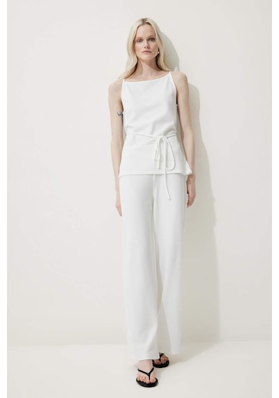 DeFacto Wide Leg Geniş Paça Basic Düz Pike Pantolon E5784AX25SPWT47