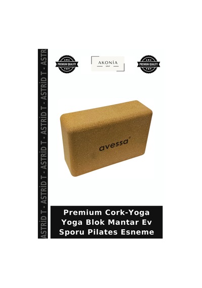 Premium Cork-yoga Yoga Blok Ev Sporu Pilates Esneme Çok Renkli