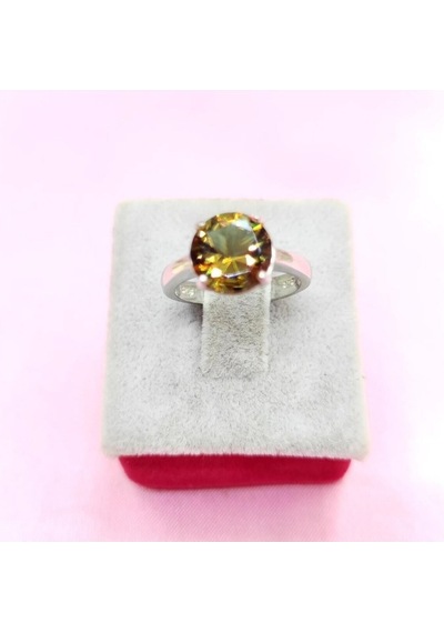 Oriental Kuyumculuk Jewellery Yuvarlak Zultanit Taşlı Gümüş Yüzük Gümüş