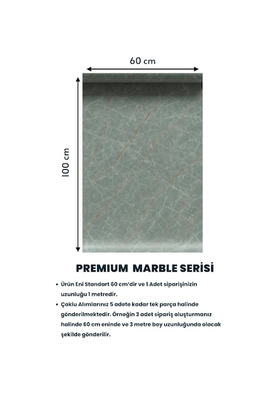 Technojet Kendinden Yapışkanlı Mermer Desen Folyo Tezgah Mutfak Banyo Duvar Kaplama 60cmx100cm
