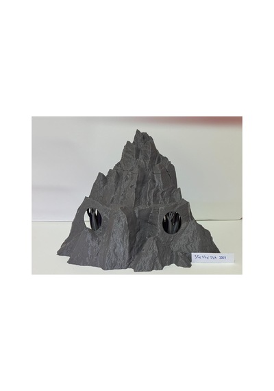 3d Akvaryum Dekoru Köşe Mağara 3d09 35x22x24h