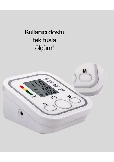 Elektronik Ölçer Lcd Dijital Ekranlı Ihb Aritmi Tespitli 2x99 Hafızalı Who Sınıflandırmalı Mh-hs4589-8948