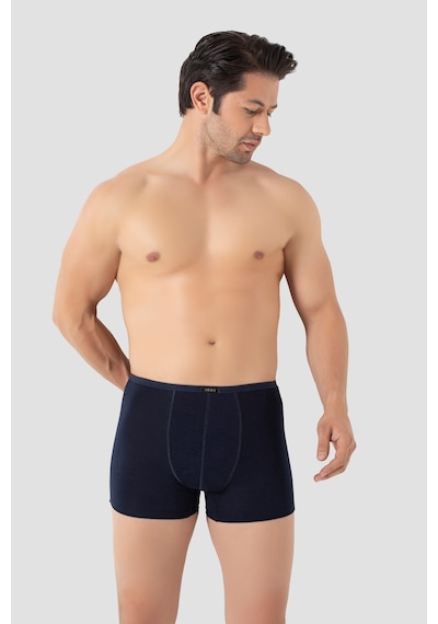 Arma Yıldız Erkek İnce Bel Lastikli Bambu Boxer Lacivert 5'li Paket Lacivert