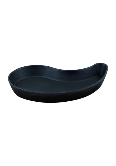 Lava Döküm Damla Formlu Yingyang Fajita Tabağı Ölçü 10x20cm.